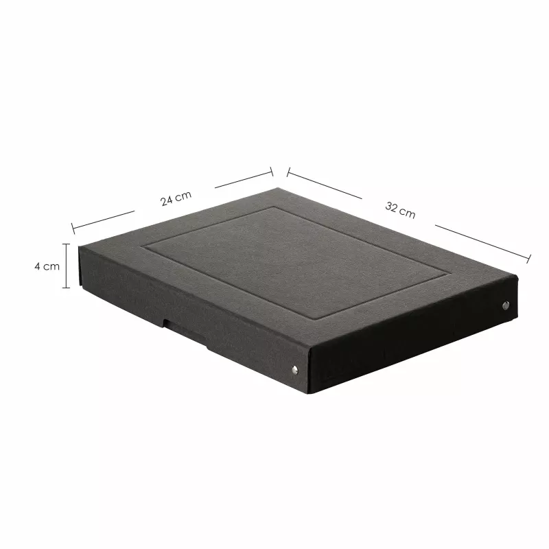 FALKEN PURE pudełko do przechowywania na 500 arkuszy, 24 x 32 x 4 cm, czarne