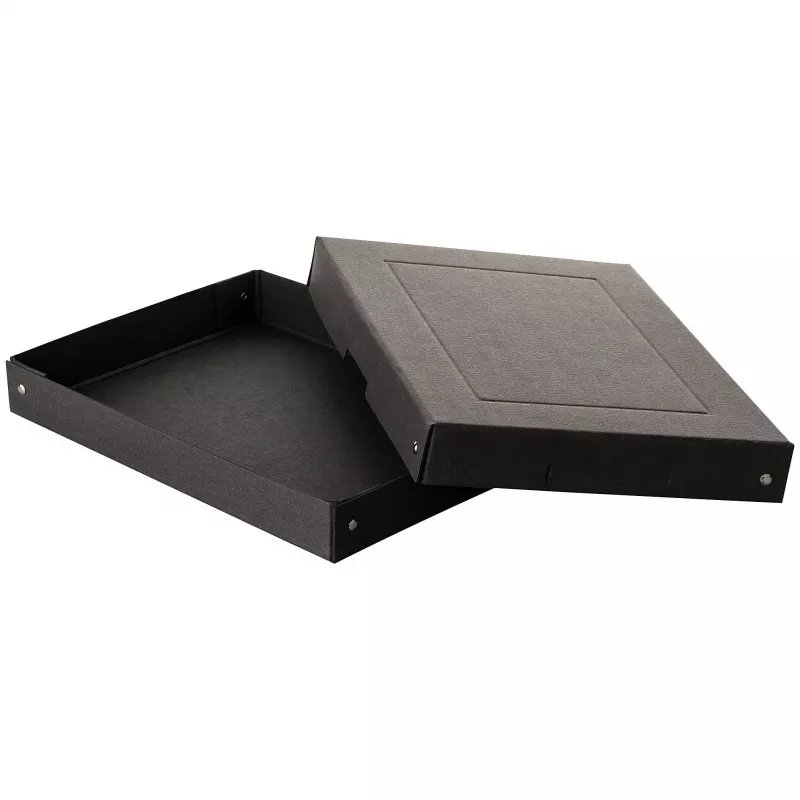 FALKEN PURE pudełko do przechowywania na 500 arkuszy, 24 x 32 x 4 cm, czarne