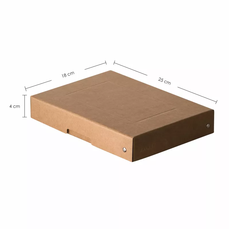 FALKEN PURE pudełko do przechowywania na 500 arkuszy, 18 x 25 x 4 cm, brązowe