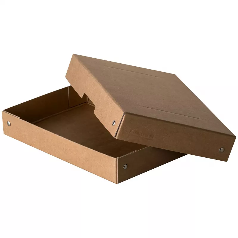 FALKEN PURE pudełko do przechowywania na 500 arkuszy, 18 x 25 x 4 cm, brązowe