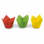 Papilotki do muffinek w kształcie tulipana Guardini 12 szt. kolorowe Easy Bake Ø 7,5 x 8 cm