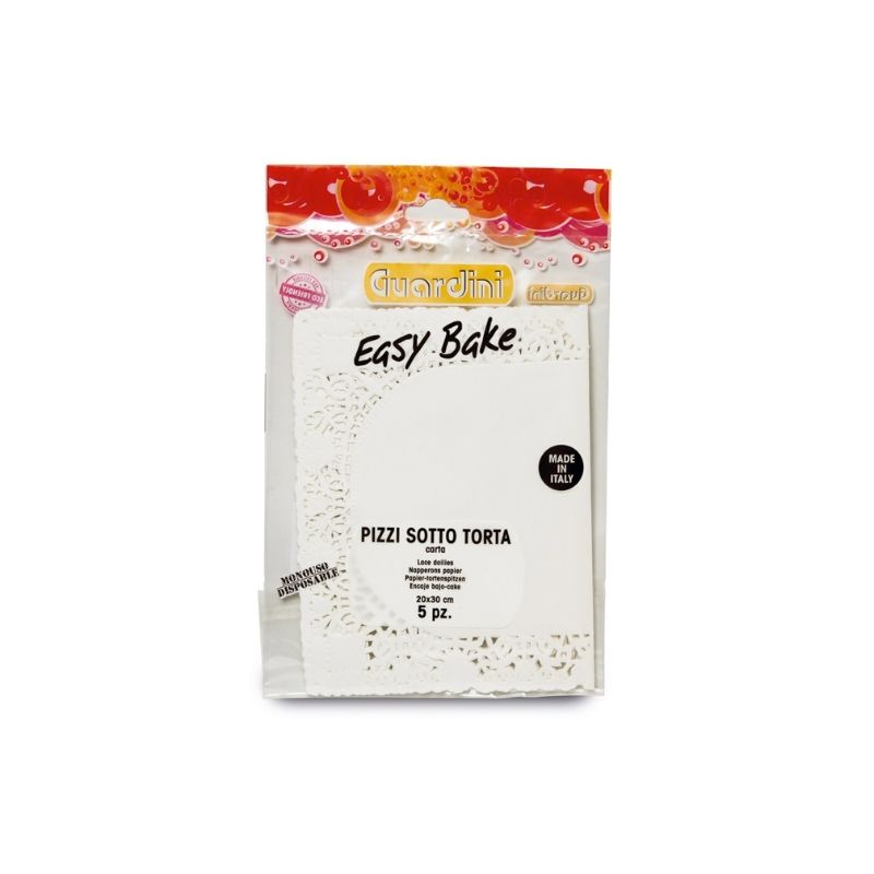 Guardini Easy Bake dekoracyjne papierowe serwetki ażurowe 30 x 40 cm, 5 szt.