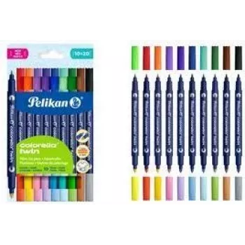 Pelikan Colorella Twin pisaki sortowane kolorystycznie, 10 szt.