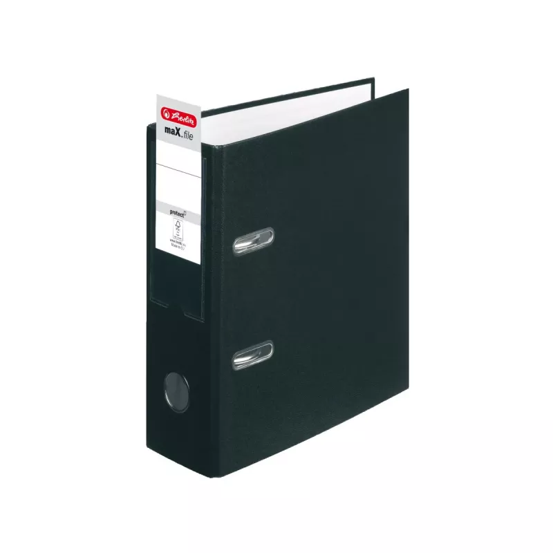 herlitz maX.f pro segregator dźwigniowy DIN A5 pionowy, 8 cm, czarny karton