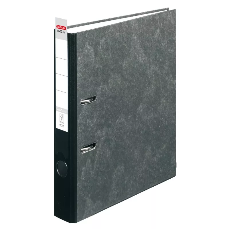 herlitz "maX.file nature" segregator DIN A4, 5 cm, czarny marmurkowy