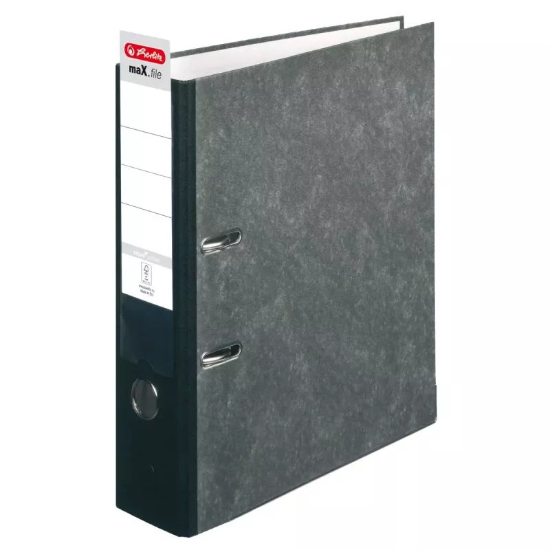 Herlitz maX.file nature pock segregator A4, grzbiet 80 mm, okładka w chmurkowy marmurek