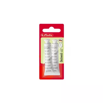 herlitz biała farba kryjąca, 2 tubki po 7,5 ml (8642100)