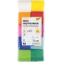 folia bibuła dekoracyjne wstążki papierowe kolor mieszany 32,0 gsm 10 rolek