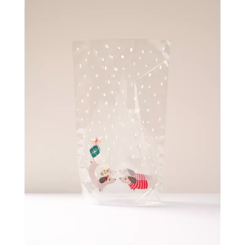 folia PP torba z dnem blokowym MERRY WOOFMAS 14,5 x 23,5 cm