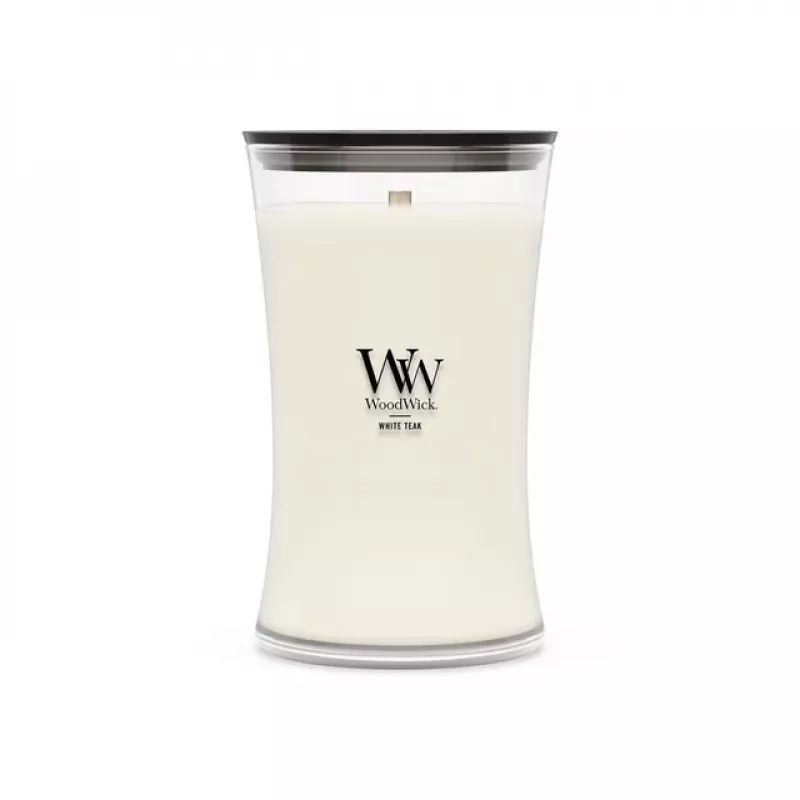 WoodWick White Teak świeca, duża, 610 g