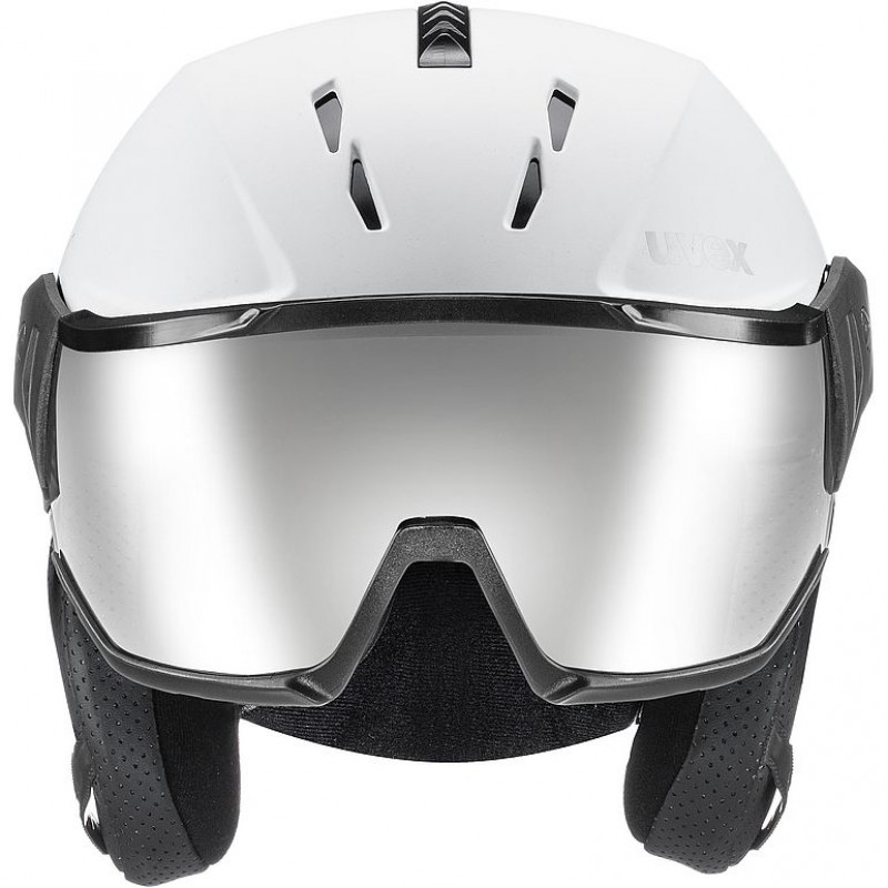 Kask narciarski UVEX Instinct Visor, czarny/biały, 53-55 cm (56/6/260/50)