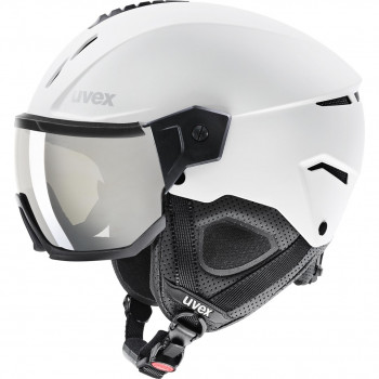 Kask narciarski UVEX Instinct Visor, czarny/biały, 56-58 cm (56/6/260/50)