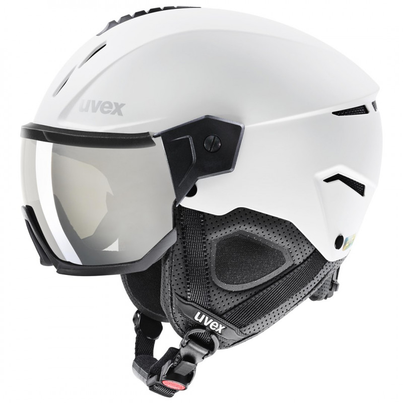Kask narciarski UVEX Instinct Visor, czarny/biały, 56-58 cm (56/6/260/50)