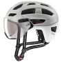Kask rowerowy UVEX Finale Visor, biały/piaskowy, 52-57