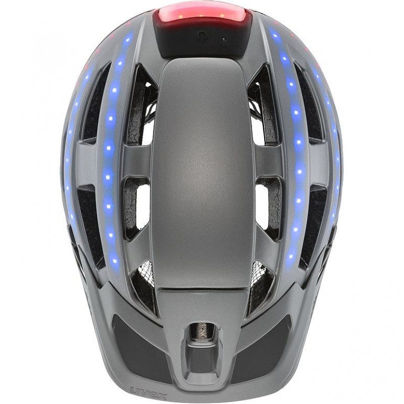 Kask rowerowy UVEX Finale Light 2.0, szary/czerwony, 52-57