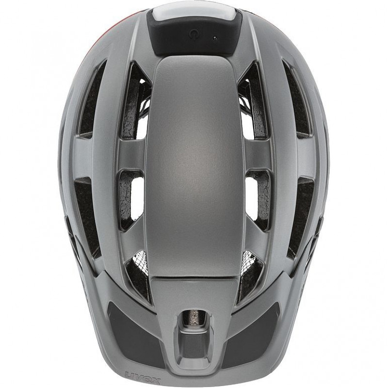 Kask rowerowy UVEX Finale Light 2.0, szary/czerwony, 52-57