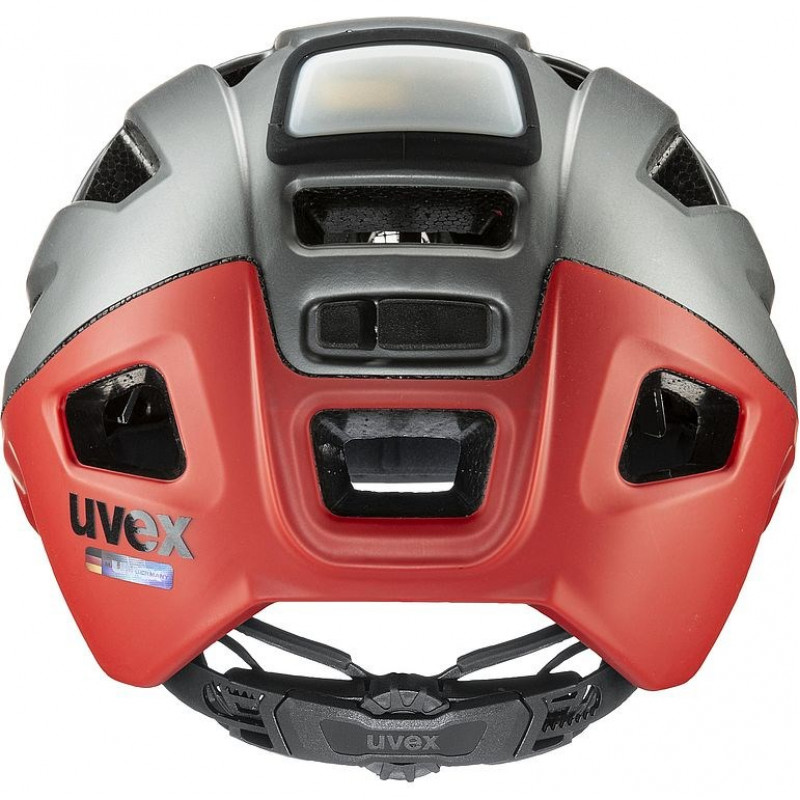 Kask rowerowy UVEX Finale Light 2.0, szary/czerwony, 52-57
