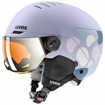 Kask narciarski dziecięcy UVEX Rocket jr. Visor 54-58, lawendowy