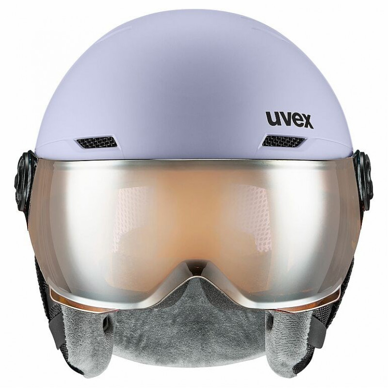 Kask narciarski dziecięcy UVEX Rocket jr. Visor 54-58, lawendowy