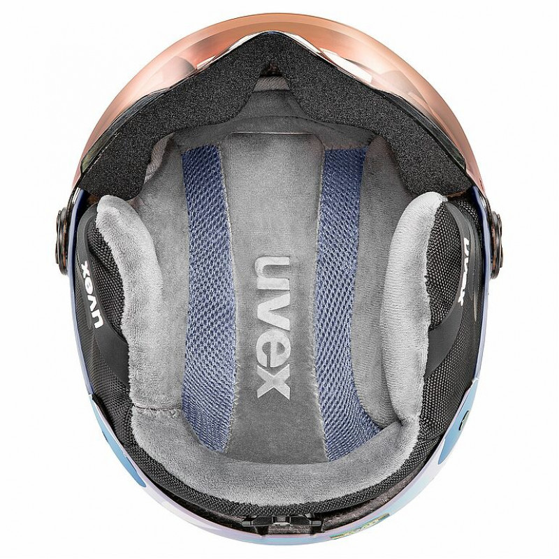 Kask narciarski dziecięcy UVEX Rocket jr. Visor 54-58, lawendowy