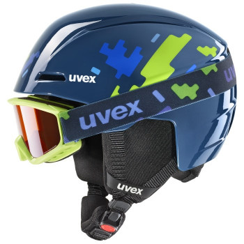 Dziecięcy kask narciarski UVEX Viti Set, niebieski, 46-50 (56/S/317/11)