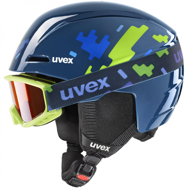 Dziecięcy kask narciarski UVEX Viti Set, niebieski, 46-50 (56/S/317/11)
