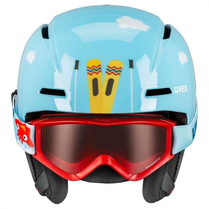 Dziecięcy kask narciarski UVEX Viti Set, niebieski, 46-50 (56/S/317/10)