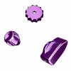 Zestaw gałek Ascher Racing Knob Kit Pro, Champion Purple