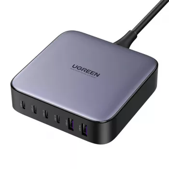 Ładowarka Ugreen 200W GaN, 4x USB-C, 2x USB-A, czarna