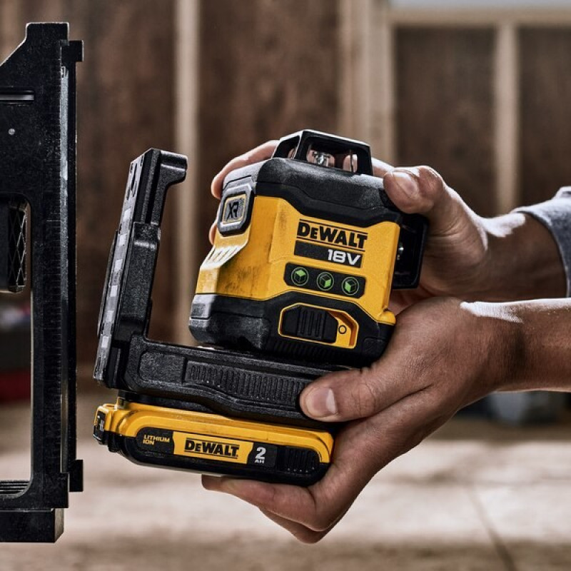 DeWalt DCLE34031D1-QW Laser krzyżowy 3x360°, zielony, 40 m, 18 V, akumulator 2 Ah, walizka TSTAK