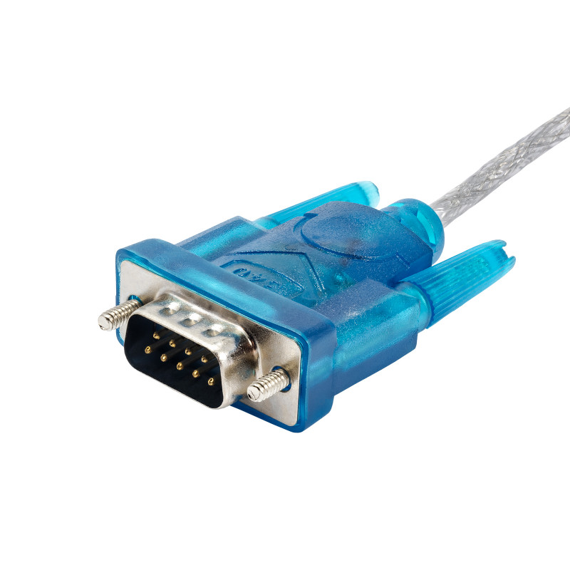 Kabel konwerter Akyga AK-CO-02 USB-A wtyk – RS-232 DB9 wtyk, 1 m, biały
