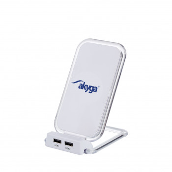Ładowarka indukcyjna QI Akyga AK-QI-03 5V max 1.5A 2 x USB 2.0