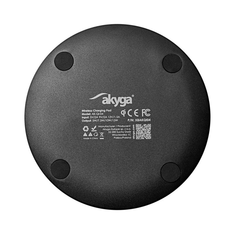 Ładowarka indukcyjna QI Akyga AK-QI-04 ver. 1.2 USB-C 15W