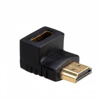Adapter HDMI Akyga AK-AD-01 wtyk – gniazdo, kątowy 90° w górę, czarny