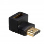 Adapter HDMI Akyga AK-AD-01 wtyk – gniazdo, kątowy 90° w górę, czarny