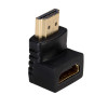 Adapter HDMI Akyga AK-AD-01 wtyk – gniazdo, kątowy 90° w górę, czarny