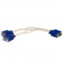 Akyga AK-AD-20 Kabel rozdzielający VGA (M) na 2x VGA (F), 15 cm, biały
