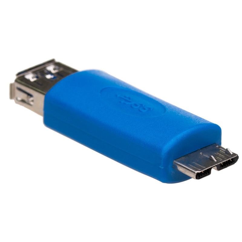 Akyga AK-AD-25 adapter OTG USB-A 3.0 (F) na Micro USB-B 3.0 (M), niebieski