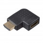Akyga AK-AD-45 adapter HDMI (wtyk) – HDMI (gniazdo), kątowy 90° w lewo, czarny