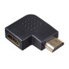 Akyga AK-AD-45 adapter HDMI (wtyk) – HDMI (gniazdo), kątowy 90° w lewo, czarny