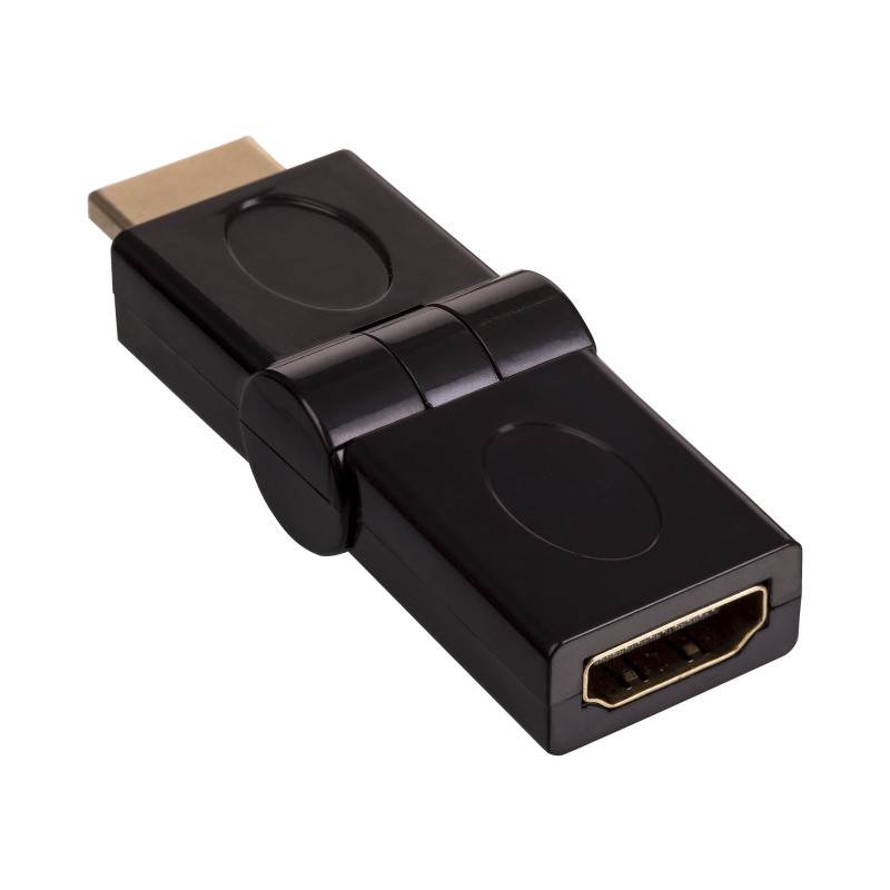 Akyga AK-AD-40 Adapter kątowy HDMI (M) do HDMI (F) 180° obrotowy, czarny