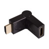 Akyga AK-AD-40 Adapter kątowy HDMI (M) do HDMI (F) 180° obrotowy, czarny