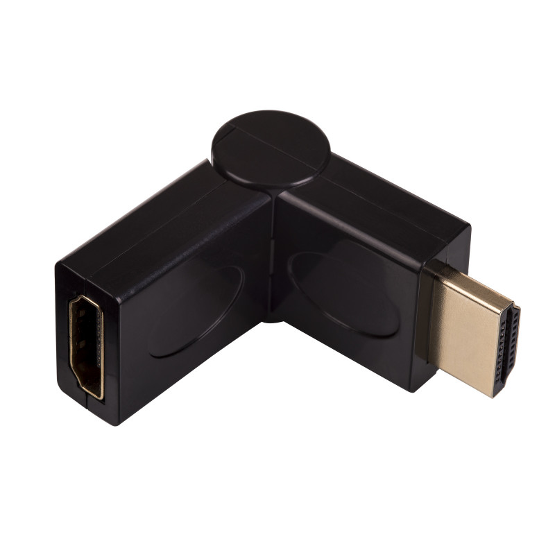 Akyga AK-AD-40 Adapter kątowy HDMI (M) do HDMI (F) 180° obrotowy, czarny