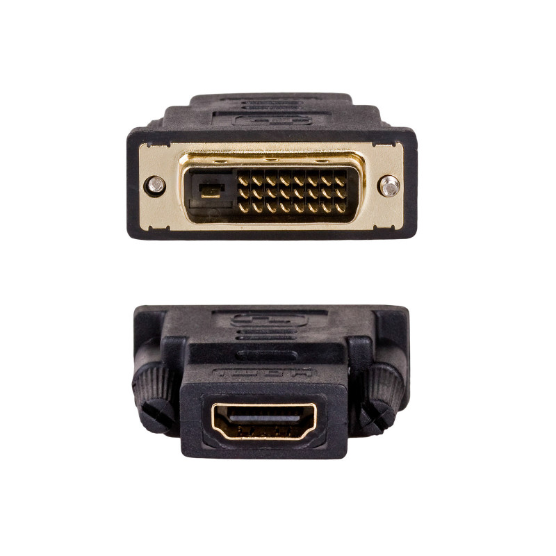 Akyga AK-AD-41 Adapter HDMI (F) na DVI-D 24+1 (M), czarny