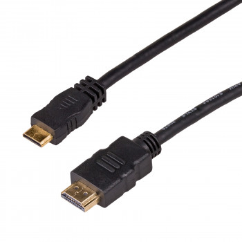 Kabel Akyga AK-HD-10M HDMI do Mini HDMI v1.4, High Speed z Ethernet, 1 m, czarny