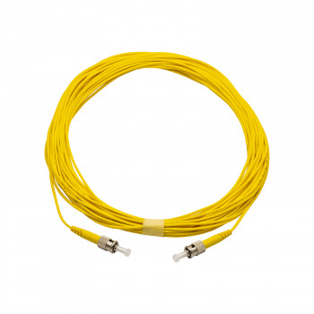 Akyga AK-FC-03 kabel światłowodowy patchcord ST do ST Simplex jednomodowy, 14 m, żółty