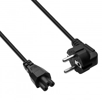 Akyga AK-NB-01A przewód zasilający do notebooka CEE 7/7 na IEC C5 (koniczynka), 3x 0,5 mm², 1,5 m, czarny