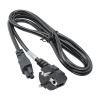 Akyga AK-NB-01A przewód zasilający do notebooka CEE 7/7 na IEC C5 (koniczynka), 3x 0,5 mm², 1,5 m, czarny