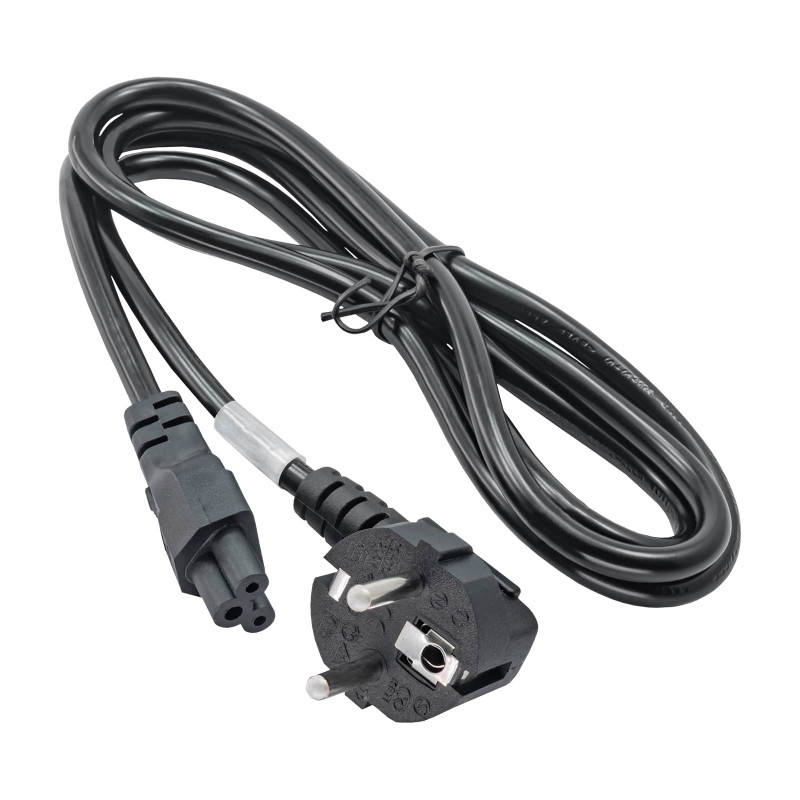 Akyga AK-NB-01A przewód zasilający do notebooka CEE 7/7 na IEC C5 (koniczynka), 3x 0,5 mm², 1,5 m, czarny