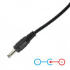 Kabel zasilający Akyga AK-DC-03 USB-A wtyk – DC 3,5 x 1,35 mm wtyk, 0,8 m, czarny